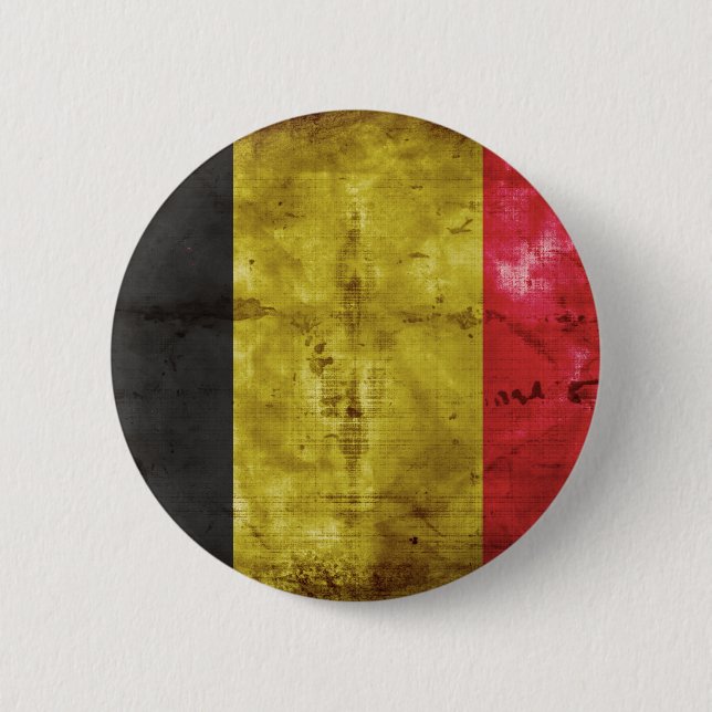 Flagge von Belgien Button (Vorderseite)