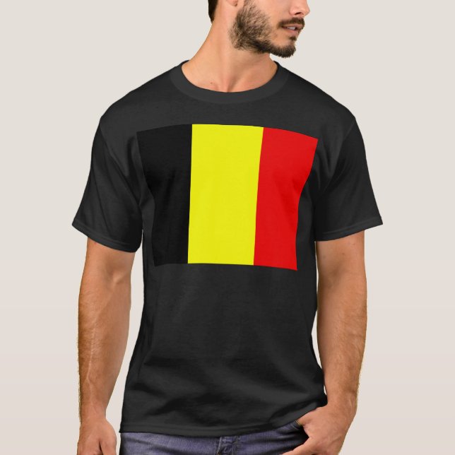 Flagge von Belgien T-Shirt (Vorderseite)