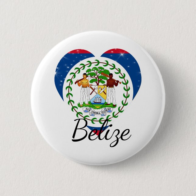 Flagge von Belize. Button (Vorderseite)