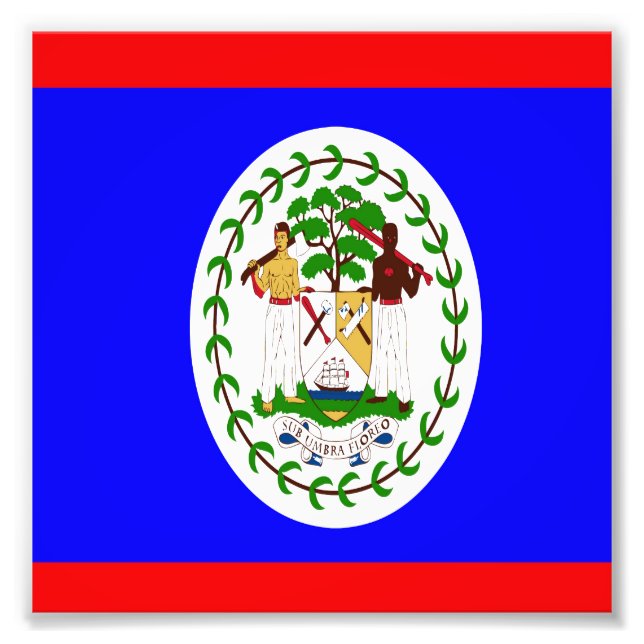 Flagge von Belize Fotodruck (Vorne)