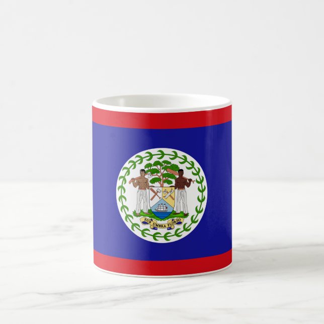 Flagge von Belize Kaffeetasse (Mittel)