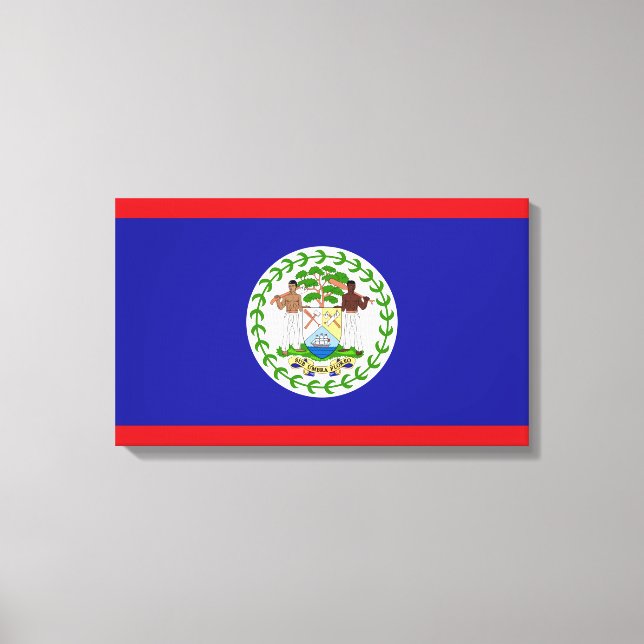 Flagge von Belize Leinwanddruck (Vorderseite)