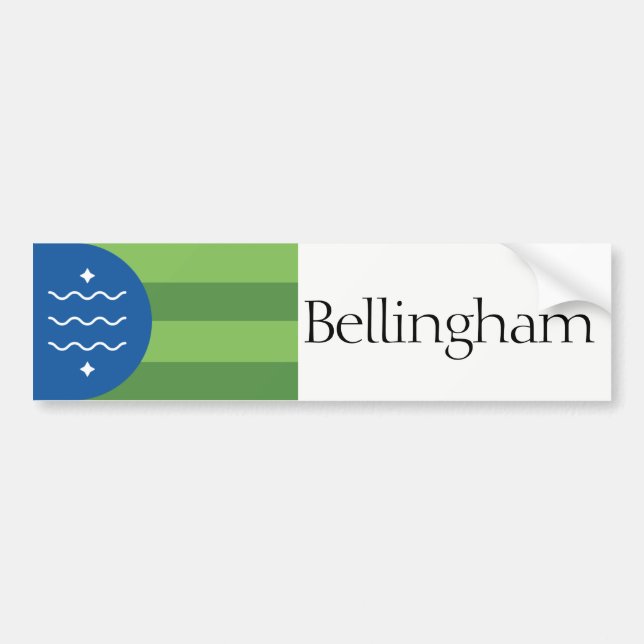 Flagge von Bellingham, Washington-Autoaufkleber Autoaufkleber (Vorne)