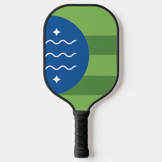 Flagge von Bellingham, Washington Pickleball Schläger (Vorderseite)