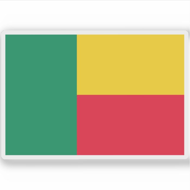 Flagge von Benin Aufkleber (Vorderseite)