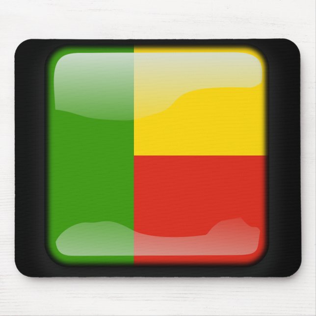 Flagge von Benin Mousepad (Vorne)