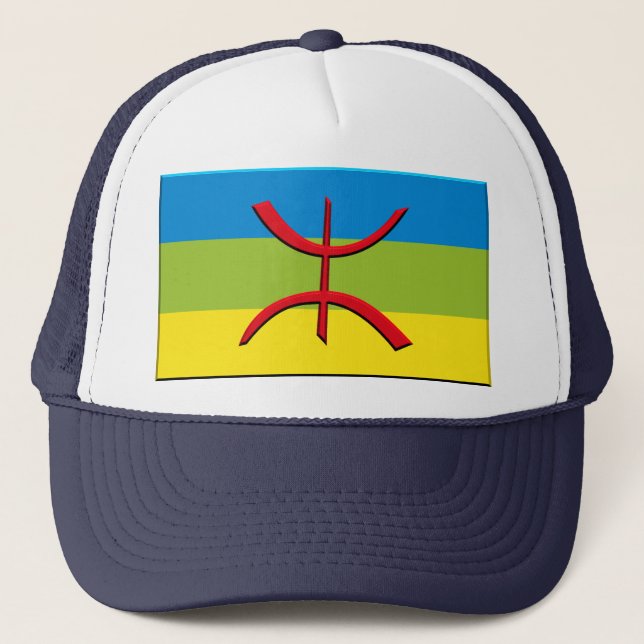 Flagge von Berbere oder von Amazigh - besonders Truckerkappe (Vorderseite)