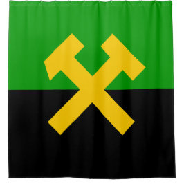Flagge von Bergarbeitern und Bergarbeitern Duschvorhang