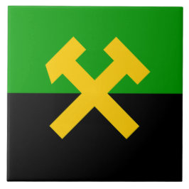 Flagge von Bergarbeitern und Bergarbeitern Fliese
