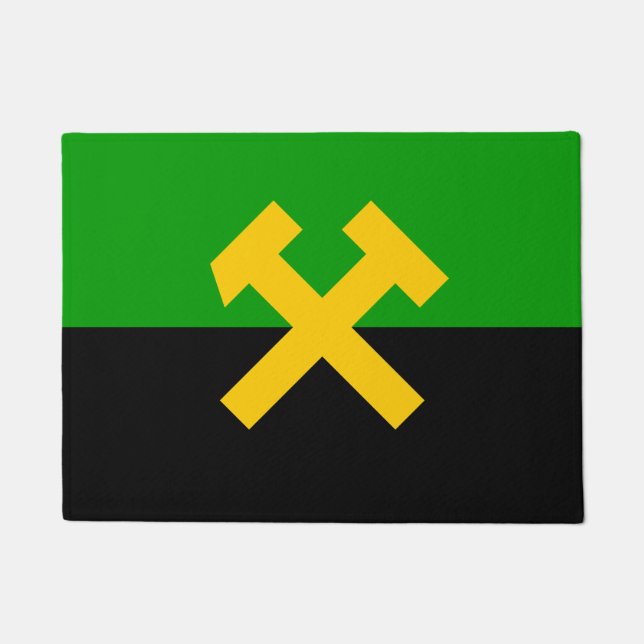 Flagge von Bergarbeitern und Bergarbeitern Fußmatte (Vorderseite)