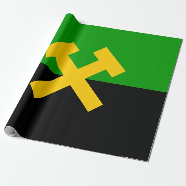 Flagge von Bergarbeitern und Bergarbeitern Geschenkpapier (Ungerollt)
