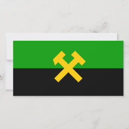 Flagge von Bergarbeitern und Bergarbeitern Karte