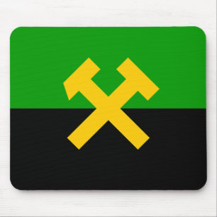 Flagge von Bergarbeitern und Bergarbeitern Mousepad