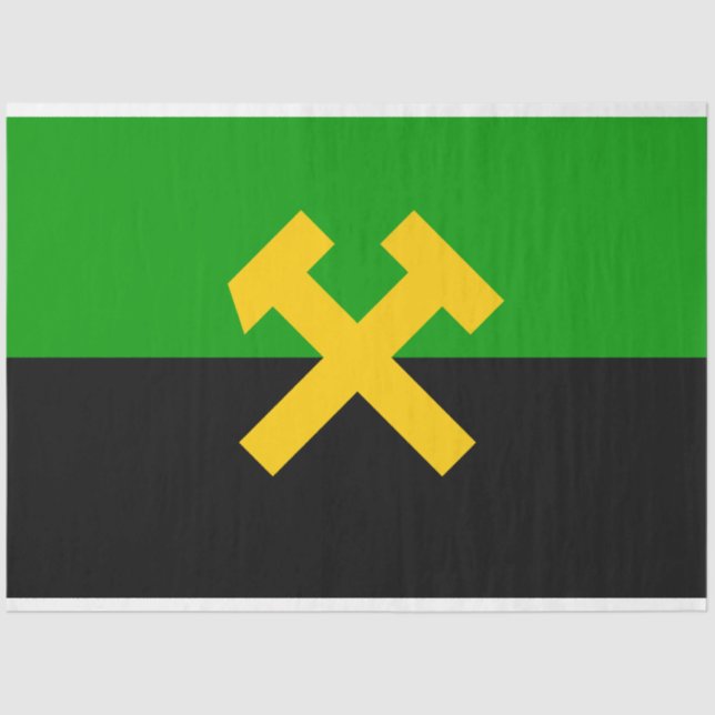 Flagge von Bergarbeitern und Bergarbeitern Seidenpapier (Vorderseite)