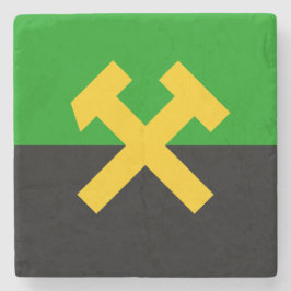 Flagge von Bergarbeitern und Bergarbeitern Steinuntersetzer