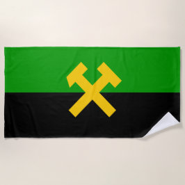 Flagge von Bergarbeitern und Bergarbeitern Strandtuch