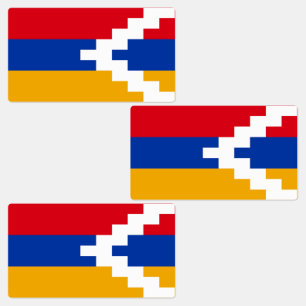 Flagge von Bergkarabach Etiketten