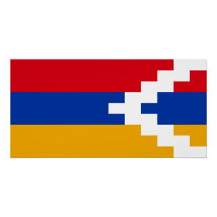 Flagge von Bergkarabach Poster