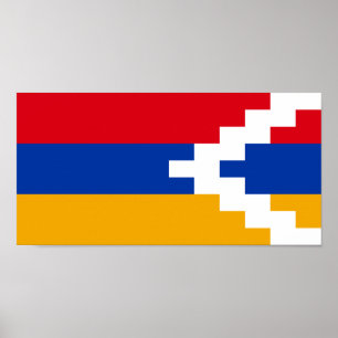 Flagge von Bergkarabach Poster