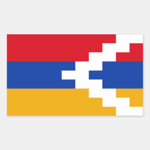 Flagge von Bergkarabach Rechteckiger Aufkleber