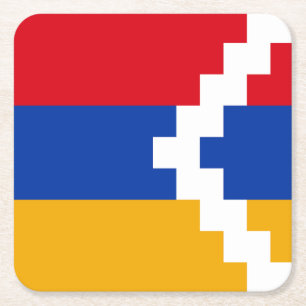 Flagge von Bergkarabach Rechteckiger Pappuntersetzer