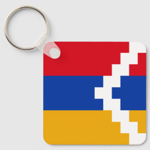 Flagge von Bergkarabach Schlüsselanhänger