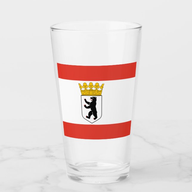 Flagge von Berlin-Glas Glas (Vorderseite)