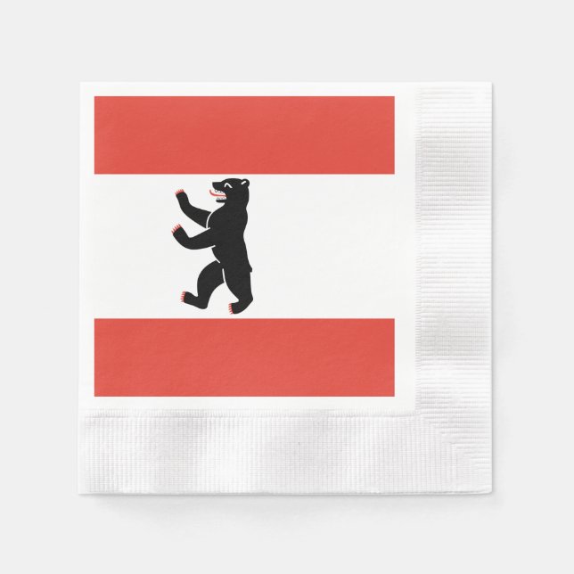 Flagge von Berlin Napkins Serviette (Vorderseite)