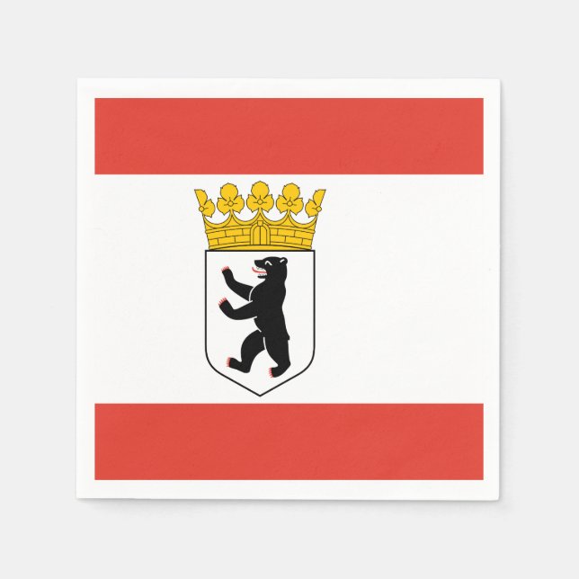 Flagge von Berlin Napkins Serviette (Vorderseite)