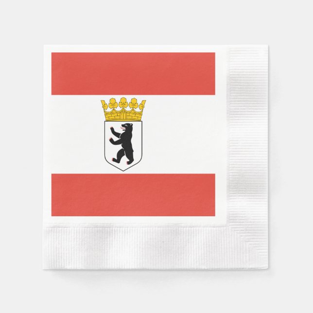 Flagge von Berlin Napkins Serviette (Vorderseite)
