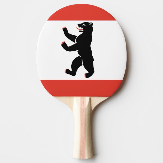 Flagge von Berlin Ping-Pong Paddle Tischtennis Schläger (Vorderseite)