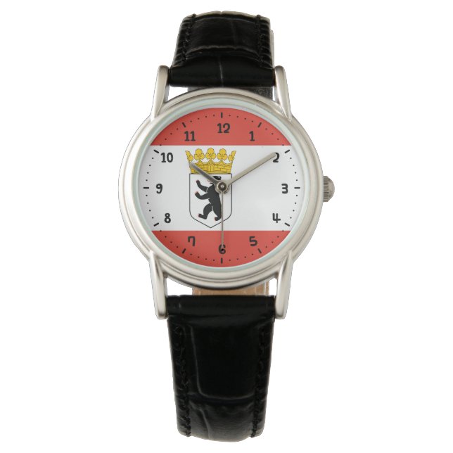 Flagge von Berlin Watch Armbanduhr (Vorderseite)