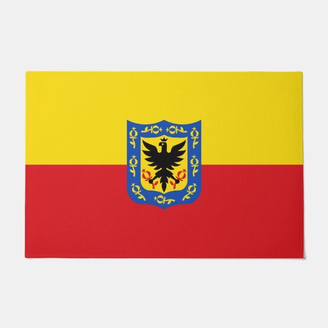Flagge von Bogotá (kolumbianische Hauptstadt Stadt Fußmatte (Vorderseite)