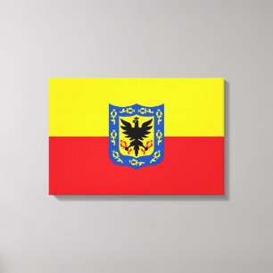 Flagge von Bogotá (kolumbianische Hauptstadt Stadt Leinwanddruck