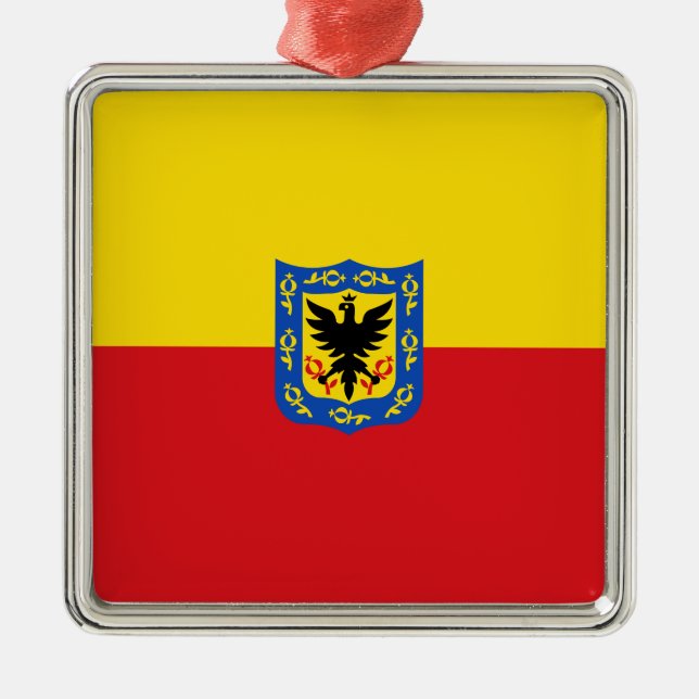 Flagge von Bogotá (kolumbianische Hauptstadt Stadt Ornament Aus Metall (Vorne)