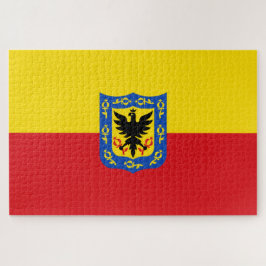 Flagge von Bogotá (kolumbianische Hauptstadt Stadt Puzzle