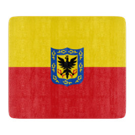 Flagge von Bogotá (kolumbianische Hauptstadt Stadt Schneidebrett