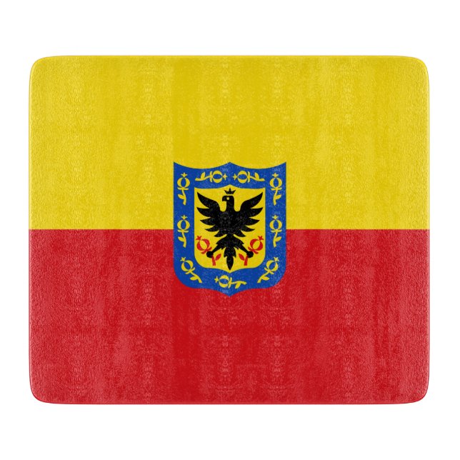Flagge von Bogotá (kolumbianische Hauptstadt Stadt Schneidebrett (Vorderseite)