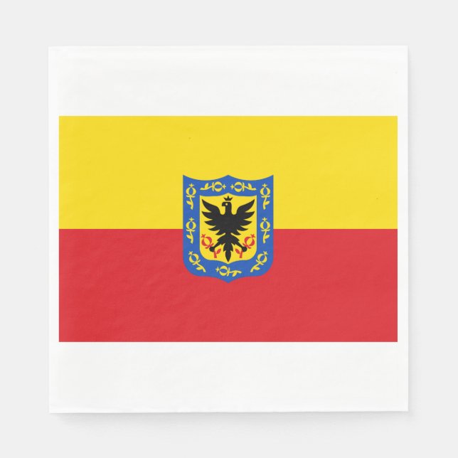 Flagge von Bogotá (kolumbianische Hauptstadt Stadt Serviette (Vorderseite)