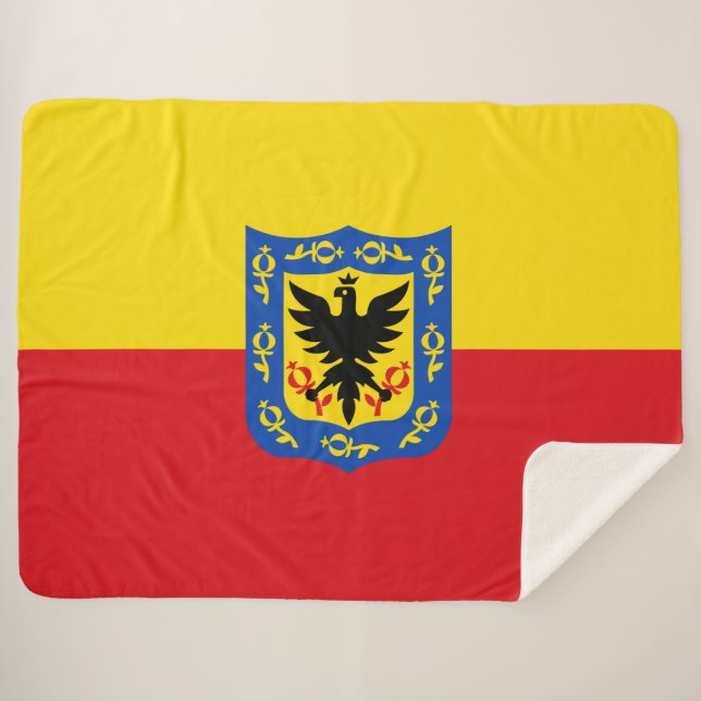 Flagge von Bogotá (kolumbianische Hauptstadt Stadt Sherpadecke (Vorderseite (Horizontal))