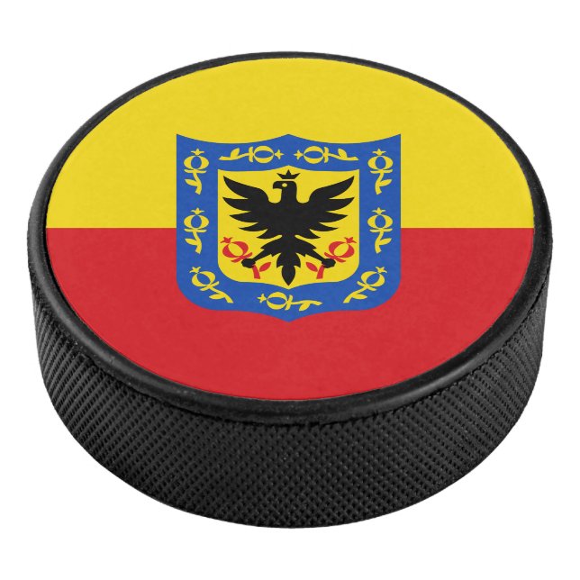 Flagge von Bogota, Kolumbien Hockey Puck (3/4)