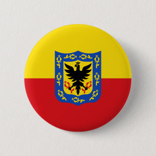 Flagge von Bogota, Kolumbien Pinback Button