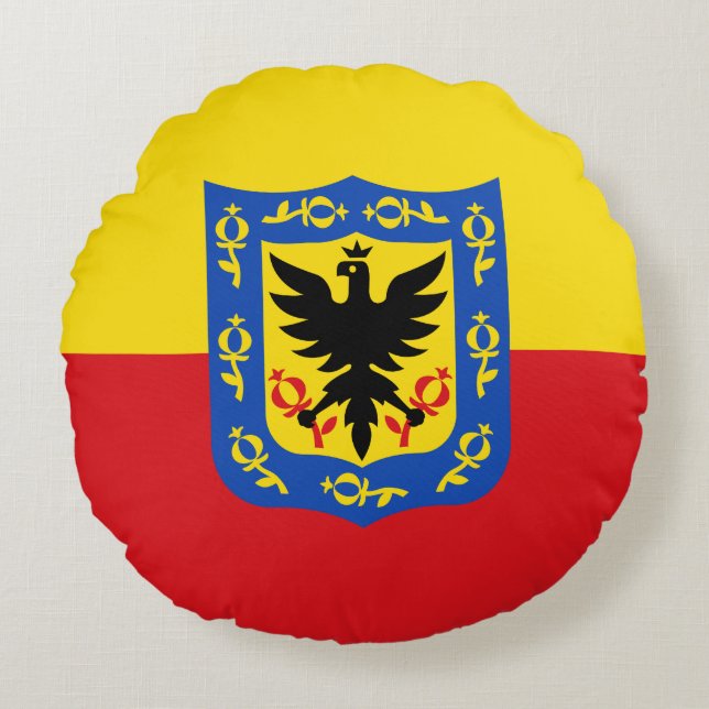 Flagge von Bogota, Kolumbien-Rundkissen Rundes Kissen (Vorderseite)