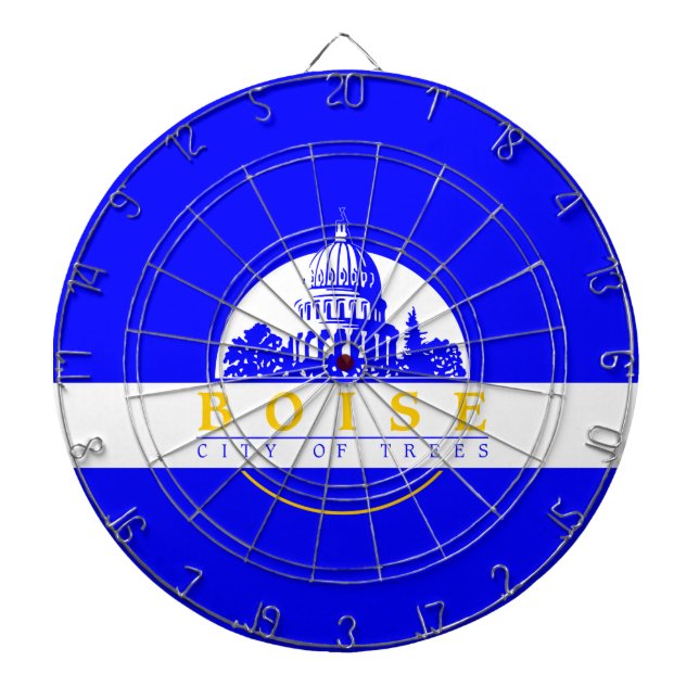 Flagge von Boise (Idaho City) Dartscheibe (vorne)