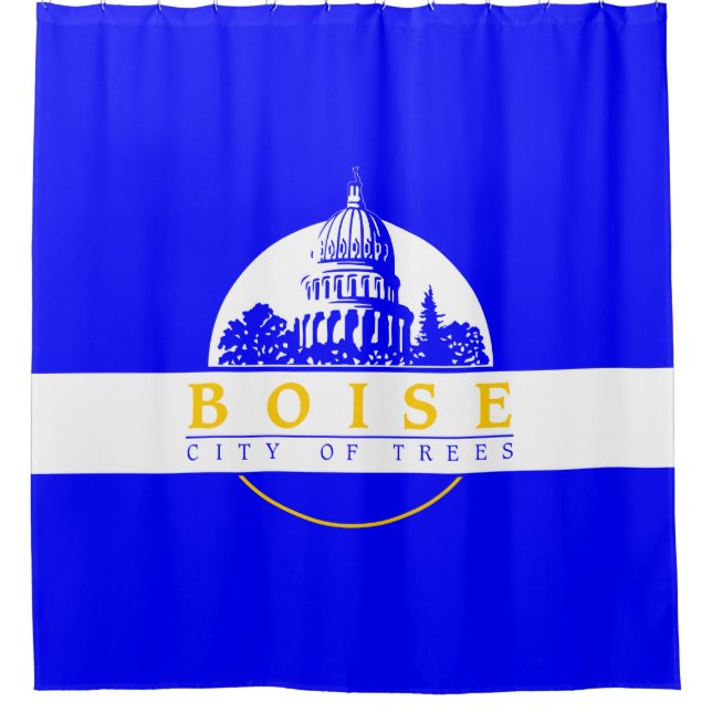 Flagge von Boise (Idaho City) Duschvorhang (Vorderseite)