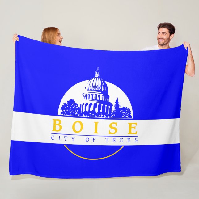 Flagge von Boise (Idaho City) Fleecedecke (Beispiel)