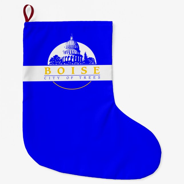 Flagge von Boise (Idaho City) Großer Weihnachtsstrumpf (Vorderseite)