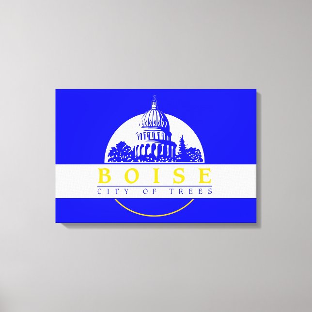 Flagge von Boise (Idaho City) Leinwanddruck (Vorderseite)