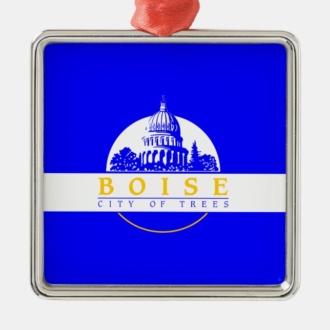 Flagge von Boise (Idaho City) Ornament Aus Metall (Vorne)