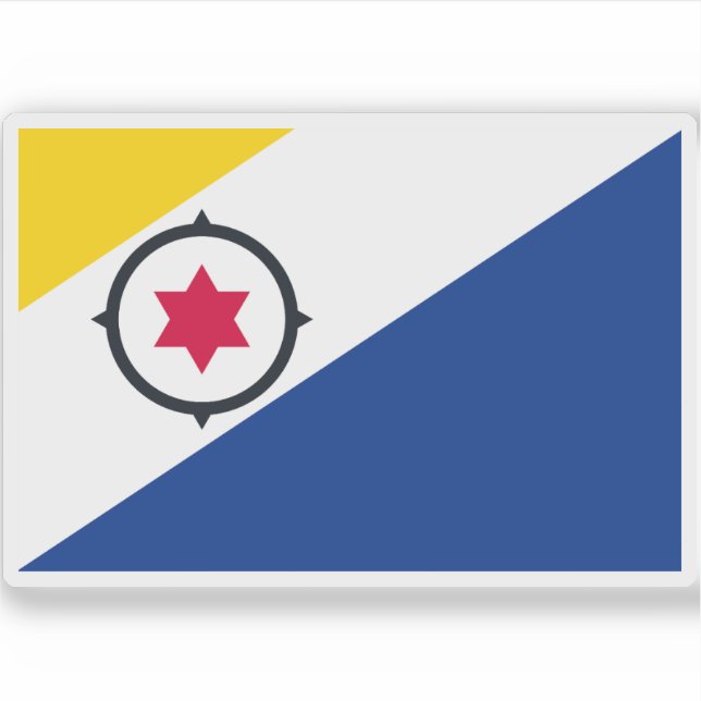 Flagge von Bonaire, niederländische Karibische Ins Aufkleber (Vorderseite)